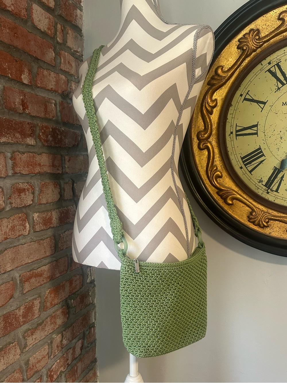 The Sak • Green Crochet Crossbody Bag